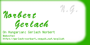 norbert gerlach business card